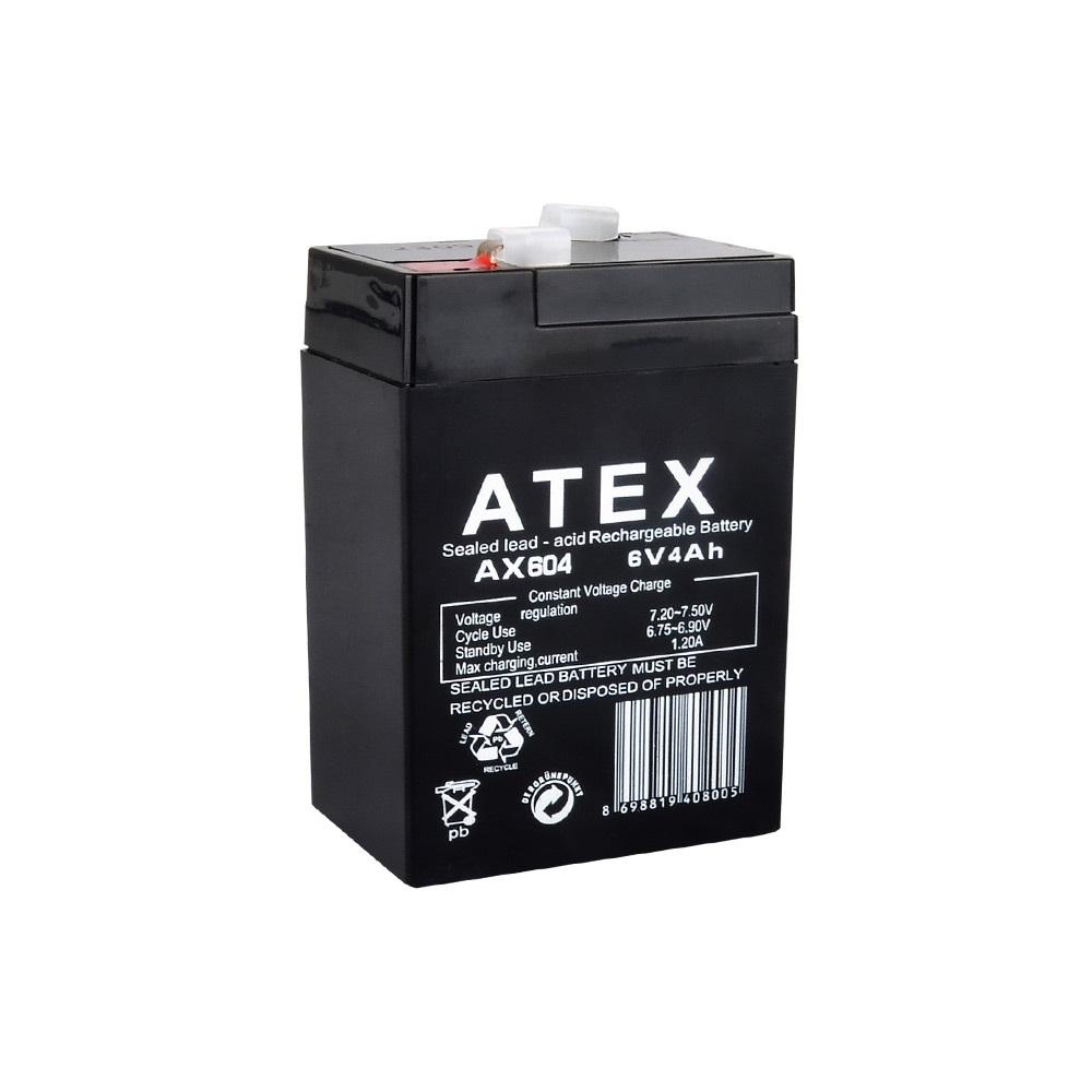 Atex AX604 6V 4 Ah Bakımsız Kuru Akü