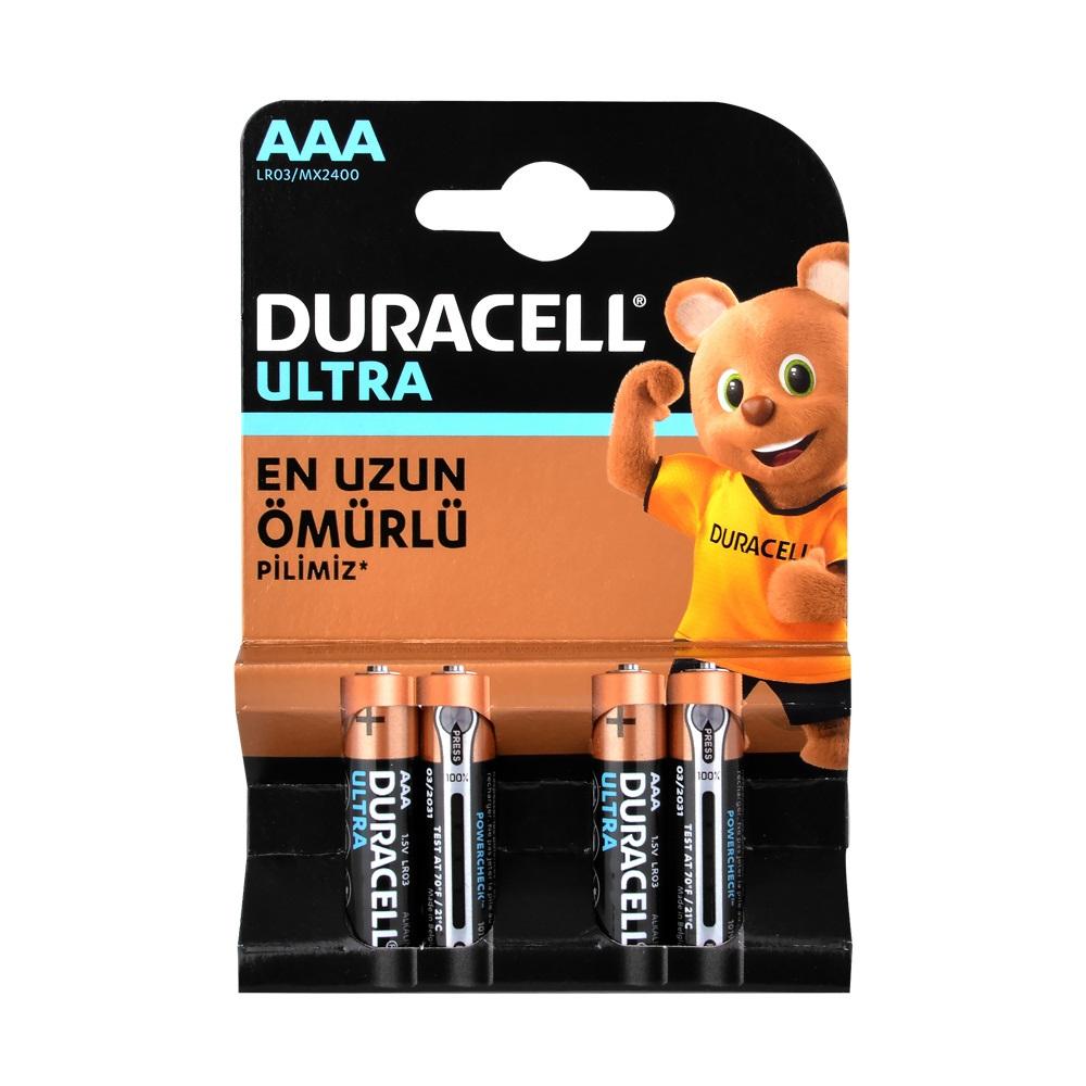 Duracell Ultra Power Powercheck AAA İnce Kalem Pil 4lü (İ)