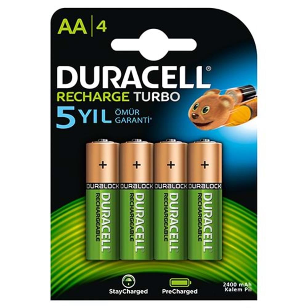 Duracell 1.2V 2400 Mah AA Size Şarjlı Pil 4lü Blister (İ)