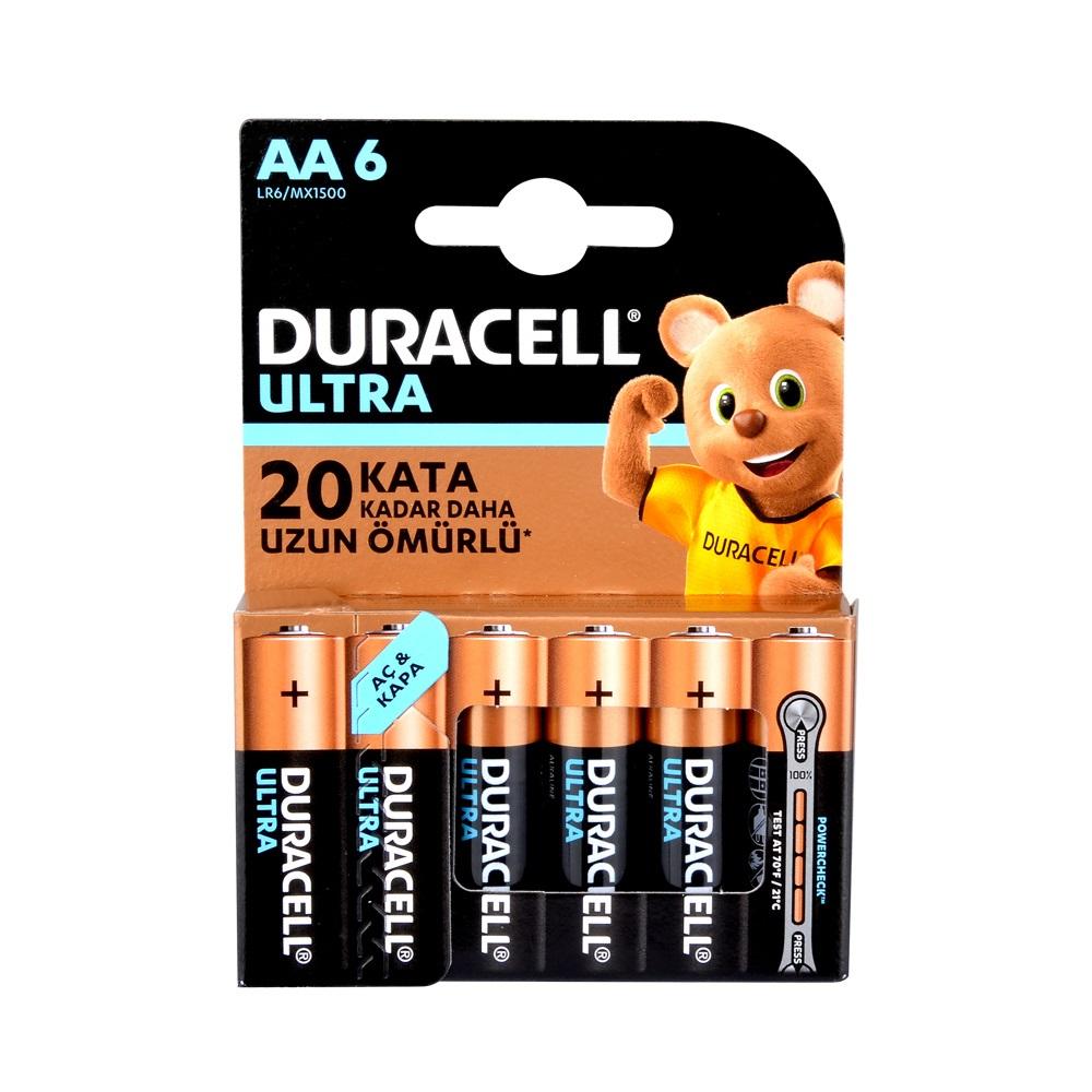 Duracell Ultra AA Kalem Pil 6lı Paket (İ)