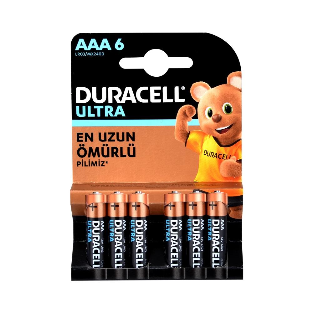 Duracell Ultra AAA İnce Kalem Pil 6lı Paket (İ)