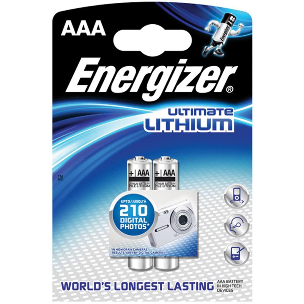 Energizer Ultimate Lithium L92/AAA Size İnce Kalem Pil - 2li Blister