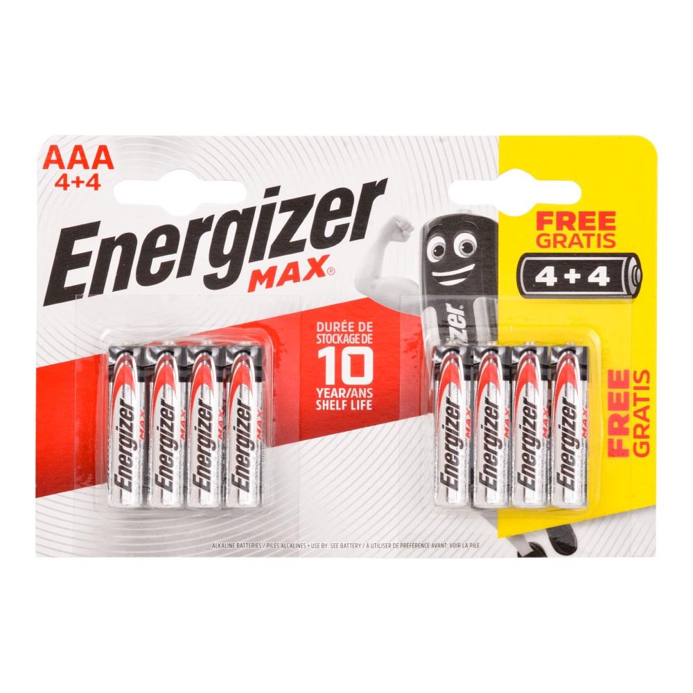 Energizer Max Alkalin AAA İnce Kalem Pil 4+4 8li Blister
