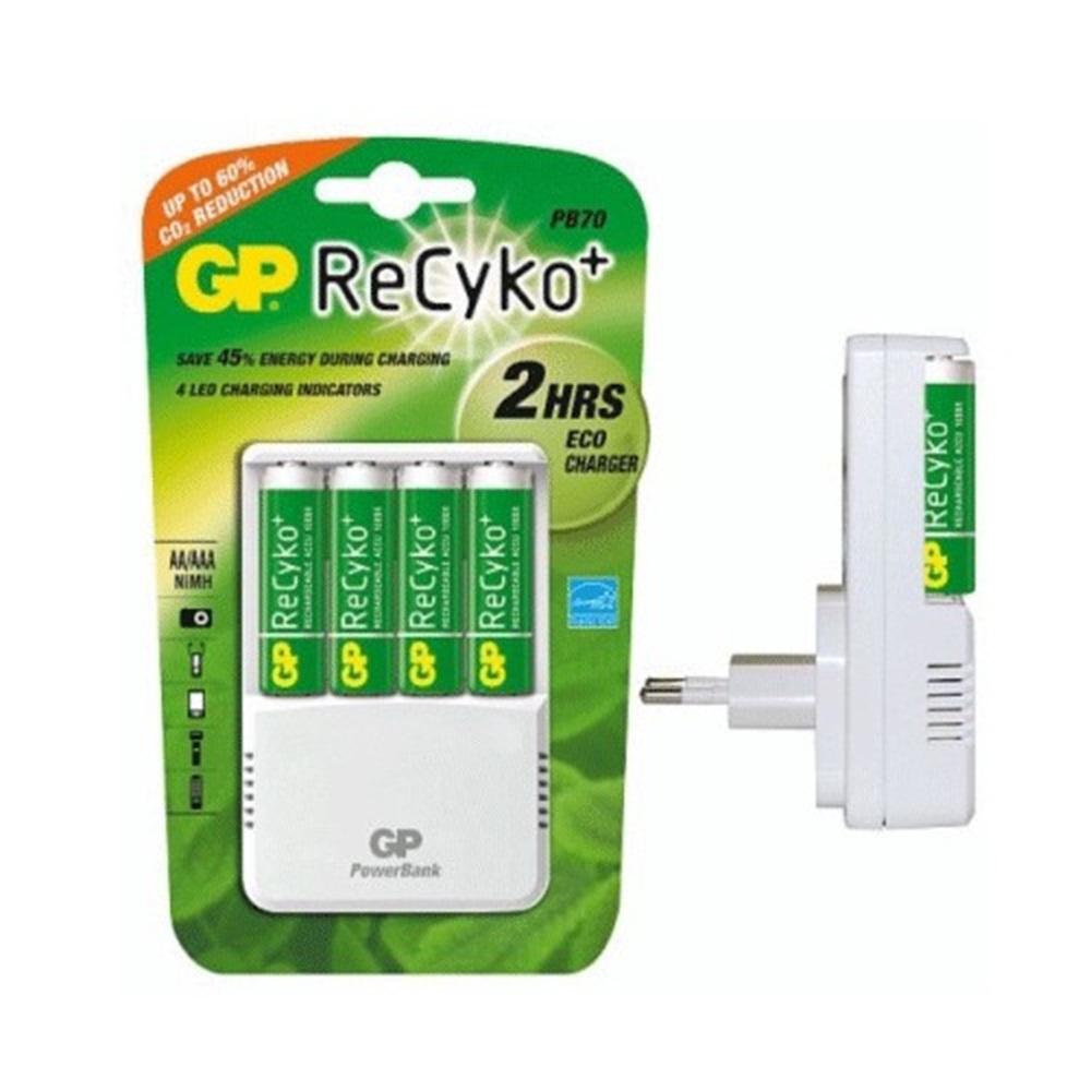 GP Powerbank PB70 Şarj Cihazı +4x2050 mAh Recyko Pilli 2Hrs