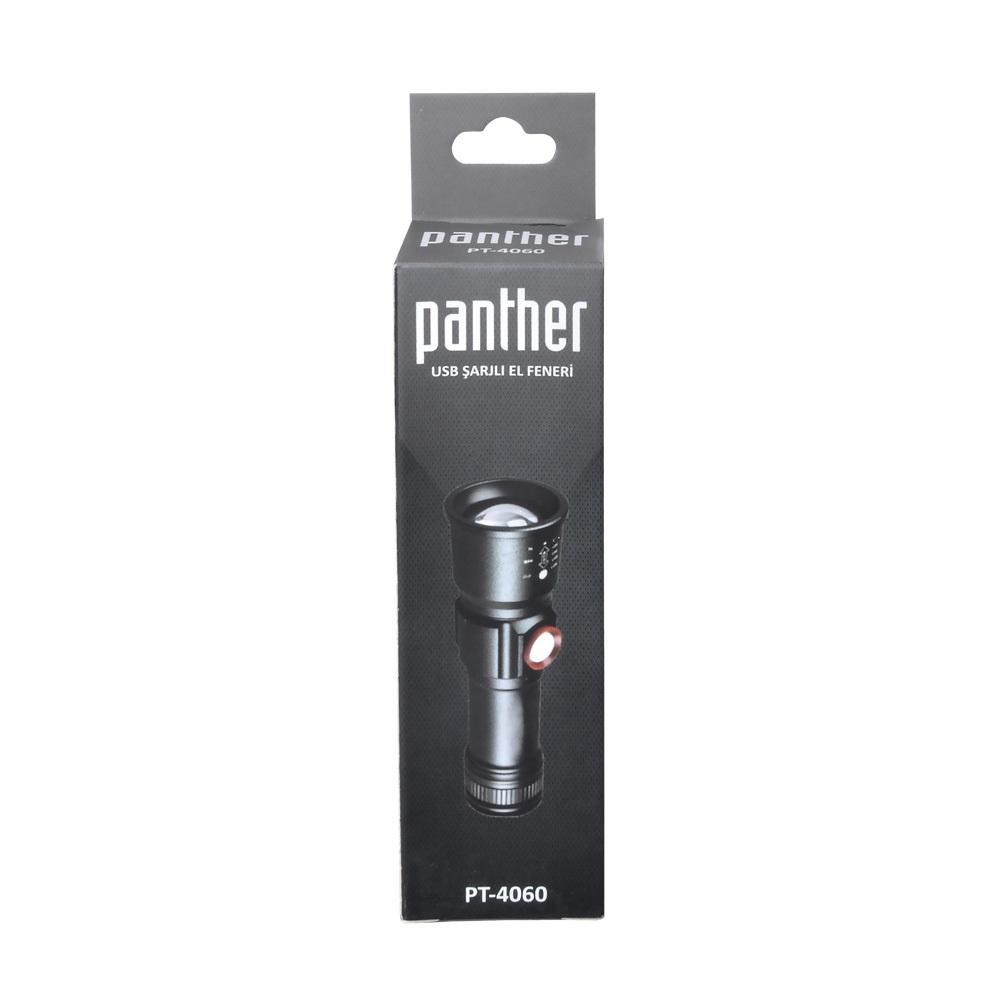 Panther PT-4060 USB Şarjlı 1000 Lümen El Feneri