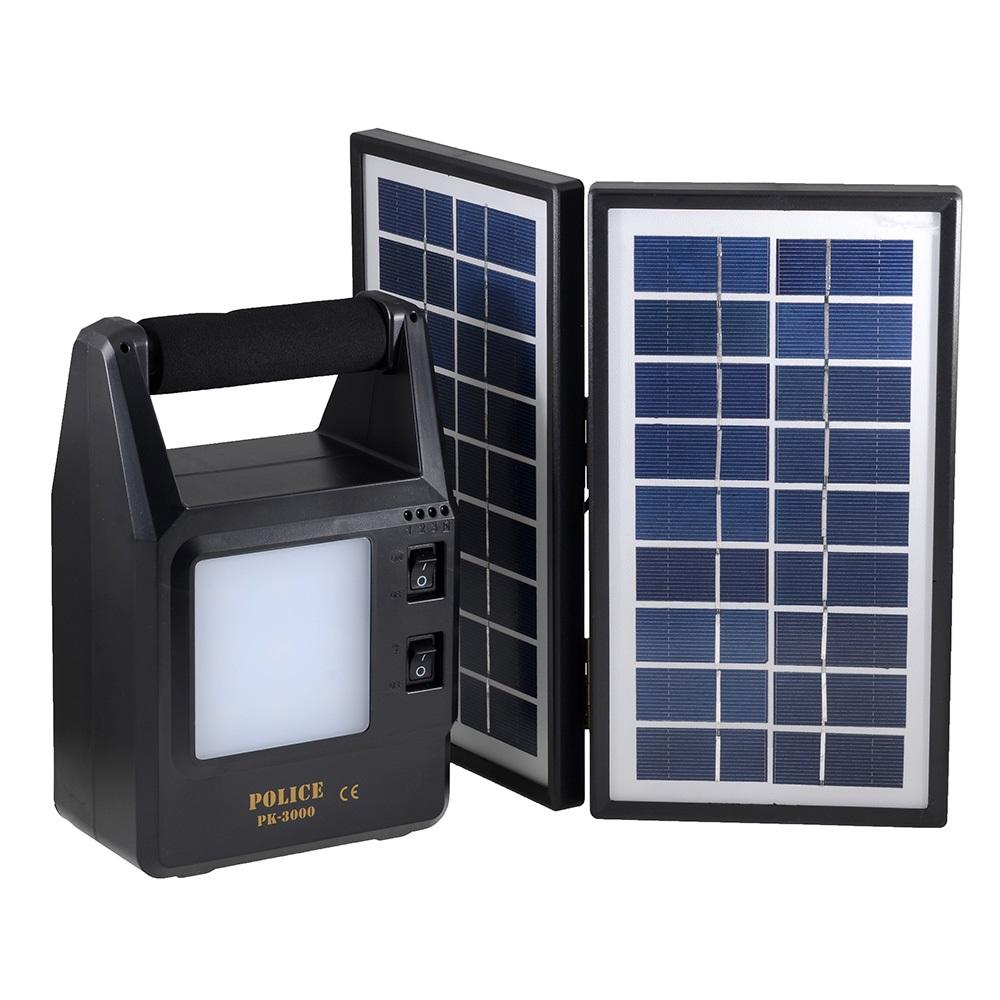 Police PK-3000 Işıldak Solar Panelli Güç Kaynağı