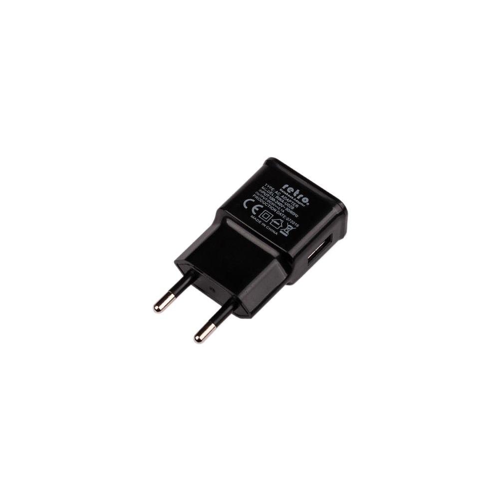 RETRO RWA-U02B 5V 2.1A USB Şarj Adaptörü - Siyah