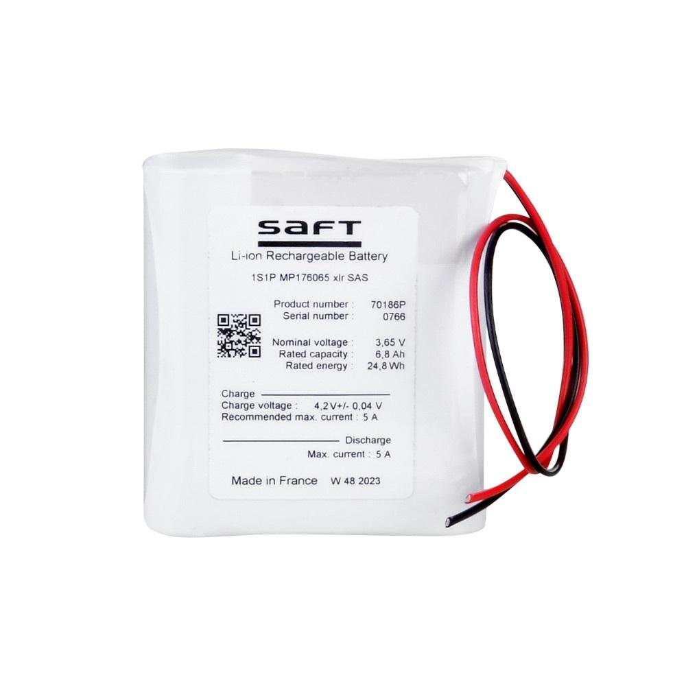 Saft 1S1P INT176065-XLR SAS - Koruma Devreli Li-ion Şarjlı Pil