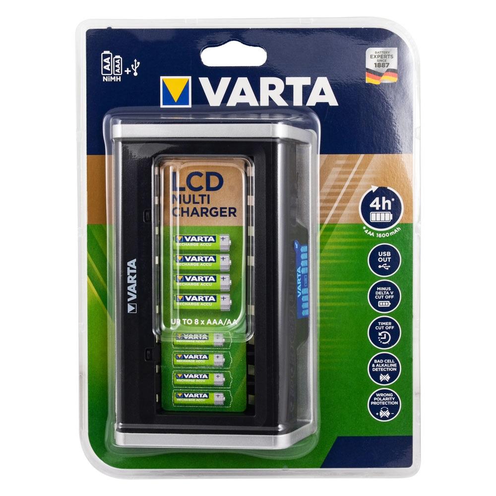 Varta 57671 LCD USB 8 Slot AA - AAA Pil Şarj Cihazı (İ)