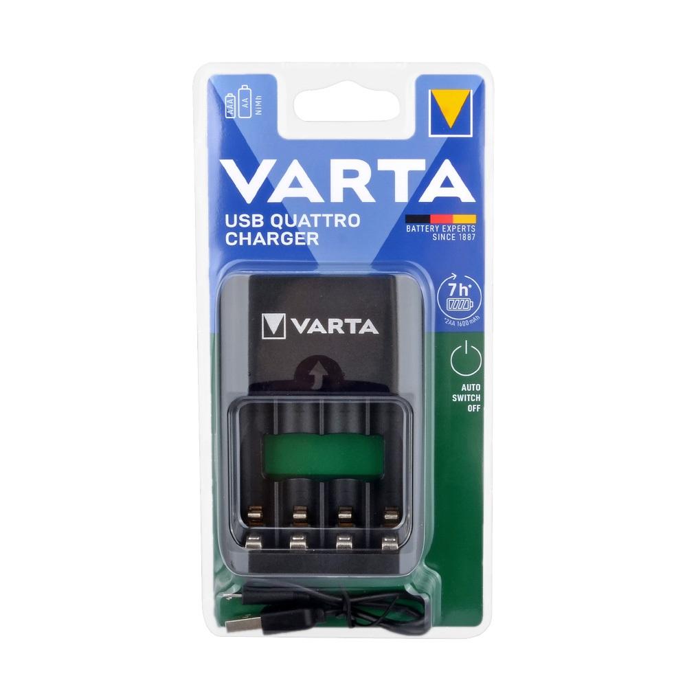 Varta 57652101401 Value USB Quattro Pil Şarj Cihazı ( Pilsiz ) 4lü Slot