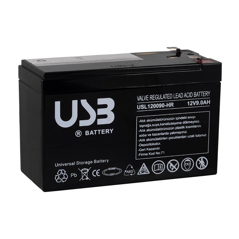 USB USL 12V 9 Ah Bakımsız Kuru Akü