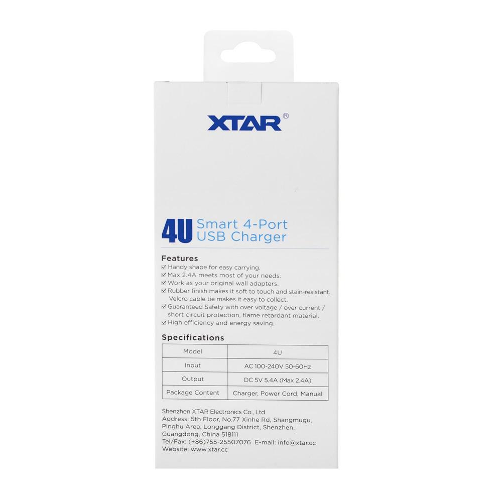 Xtar 4U - 27W 4 Port USB Pil Şarj Cihazı