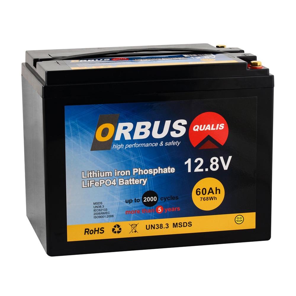 Orbus 12.8V 60 Ah LifePo4 Lithium Akü
