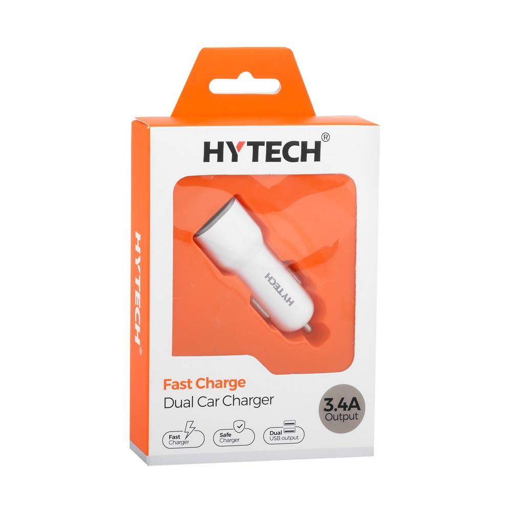 Hytech HY-X40 3.4A Hızlı Şarj 2 USB Beyaz Araç Şarj Cihazı