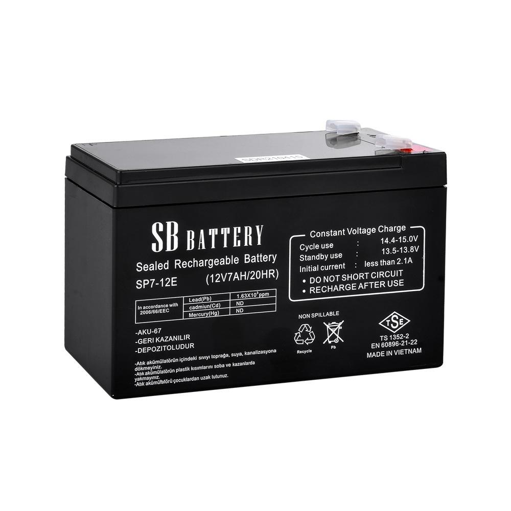 SB SP7-12 12V 7 Ah Bakımsız Kuru Akü F2 Pin