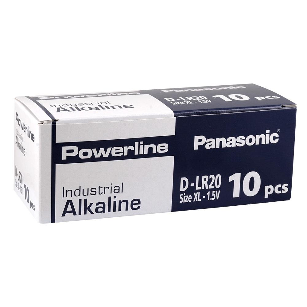 Panasonic - Powerline - LR20AD/10BB - 1.5 V - D - Alkaline Pil - 10lu Kutu