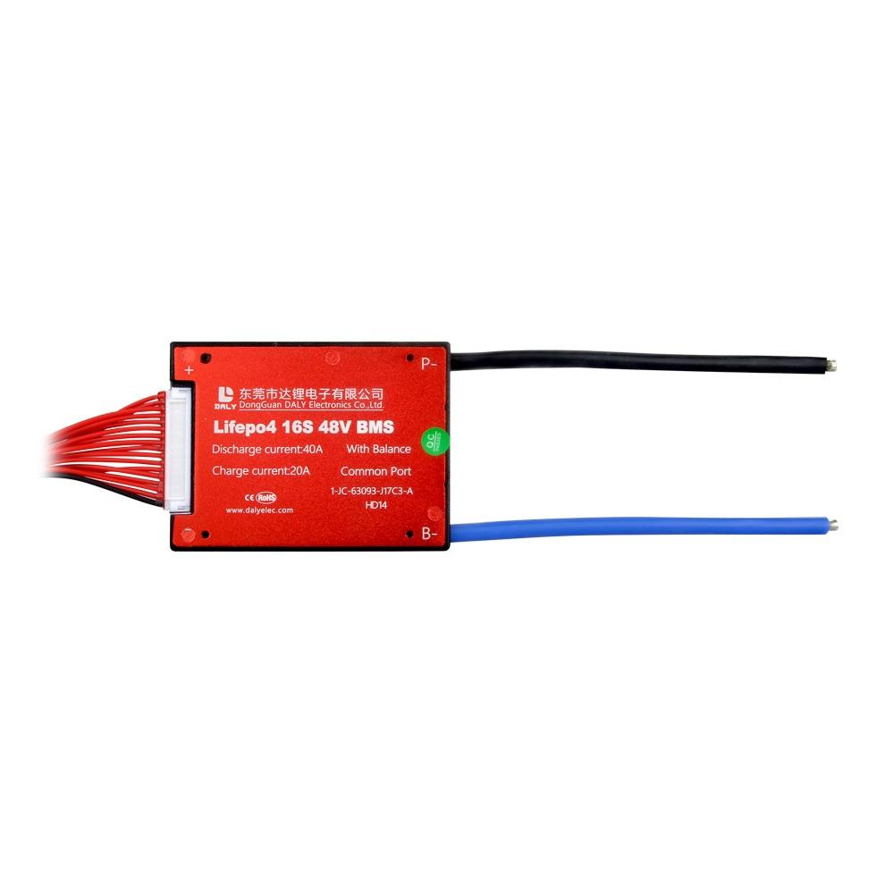 Daly - 16S - 51.2V 40A - LiFePO4 BMS - Balans - Common Port ( Ntc siz )