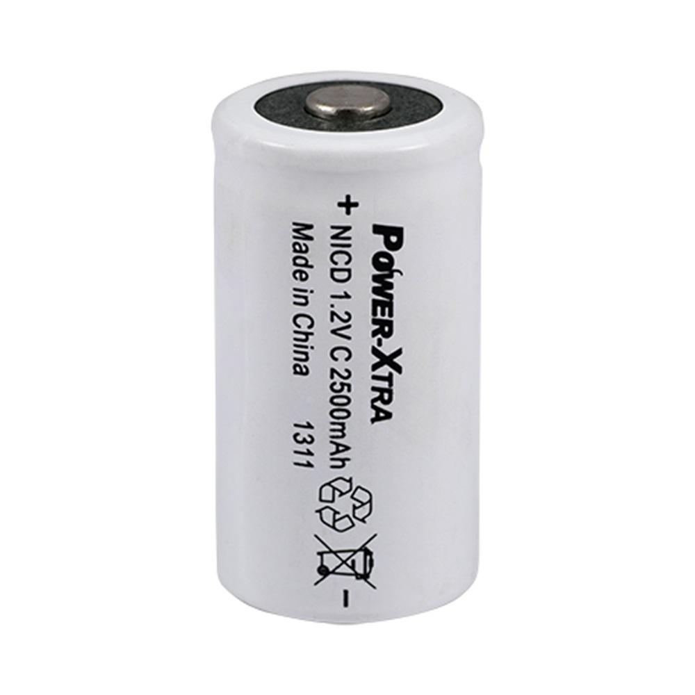 Power-Xtra 1.2V Ni-Cd C Size 2500 Mah PVC Başlı Şarjlı Pil