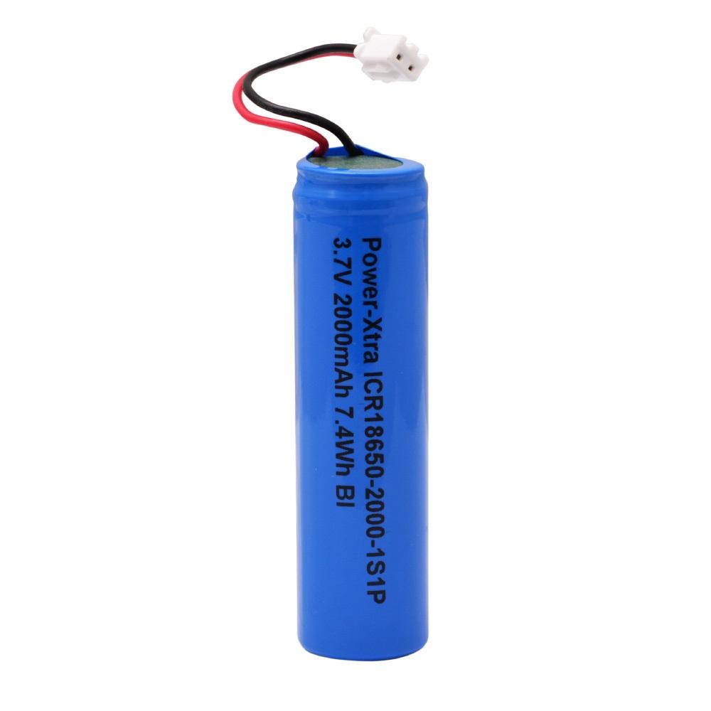 Power-Xtra 1S1P - 3.7V 2000 mAh - 18650 - Li-on Batarya -Soketli