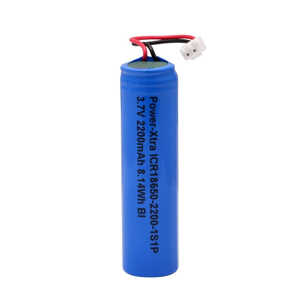 Power-Xtra 1S1P - 3.7V 2200 mAh - 18650 - Li-on Batarya -Soketli