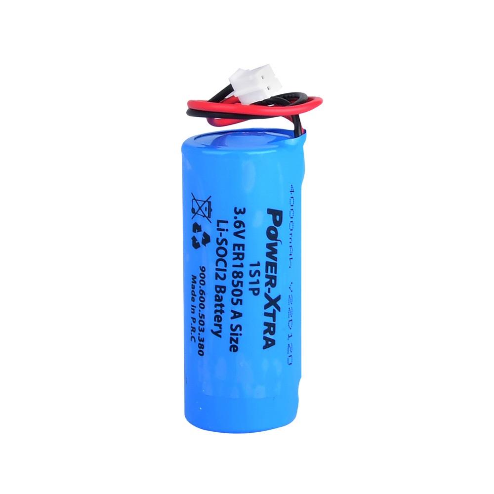 Power-Xtra 1S1P - 3.6V ER18505 A Size Li-SOCI2 Lithium Batarya - Soketli - PHR-2