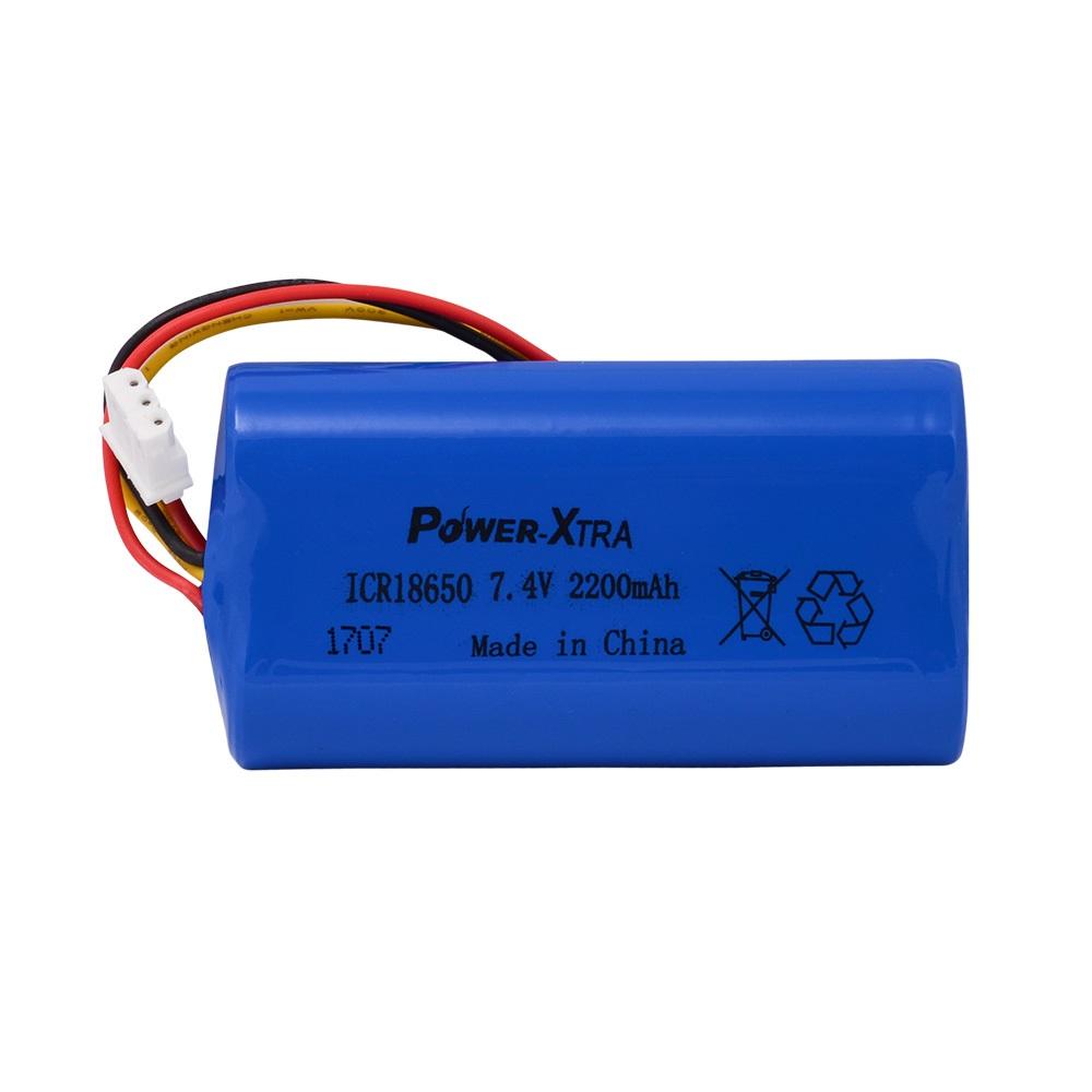 Power-Xtra 2S1P - 7.4V 2200 mAh - 18650 - Li-ion Batarya -Soketli