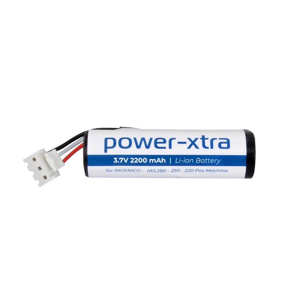 Power-Xtra - INGENICO - iWL280 - 250 - 220 Pos Bataryası - 3.7V 2200mAh Li-ion Batarya