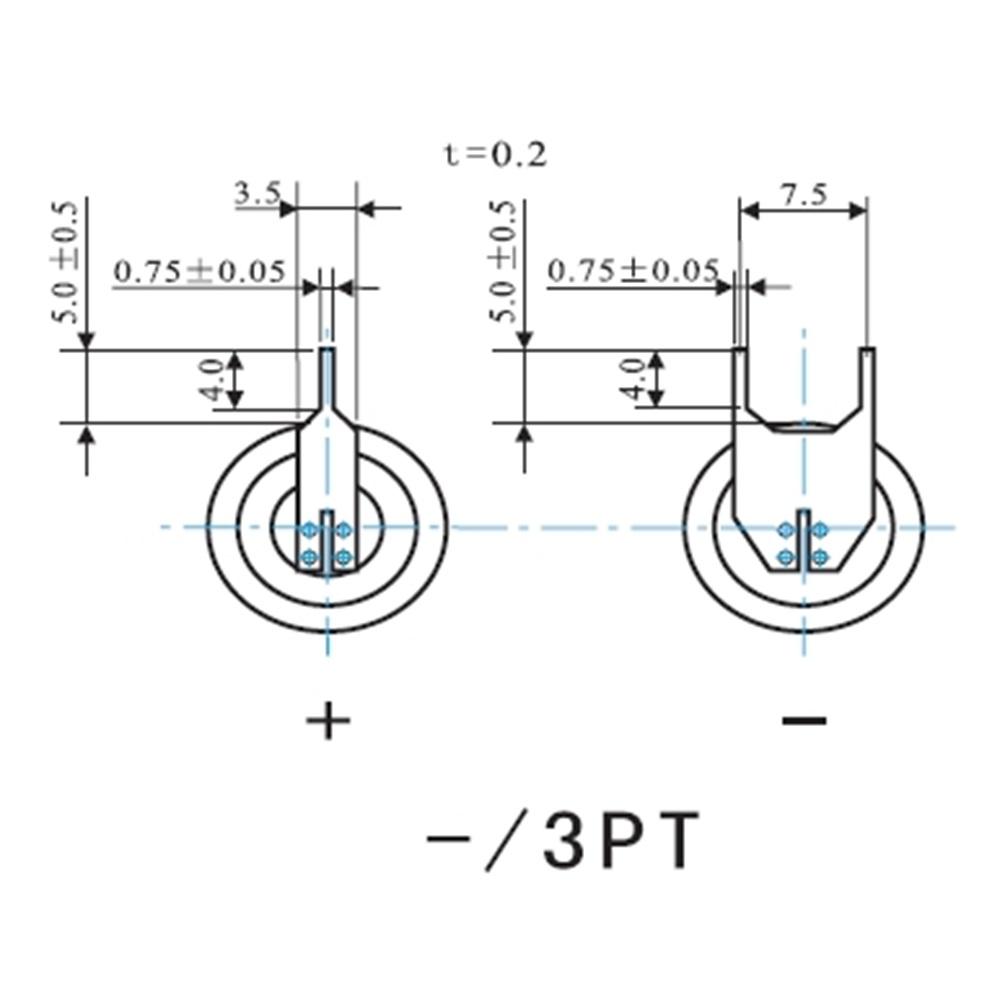 GMB 3.6V ER14250/3PT Lithium Pil