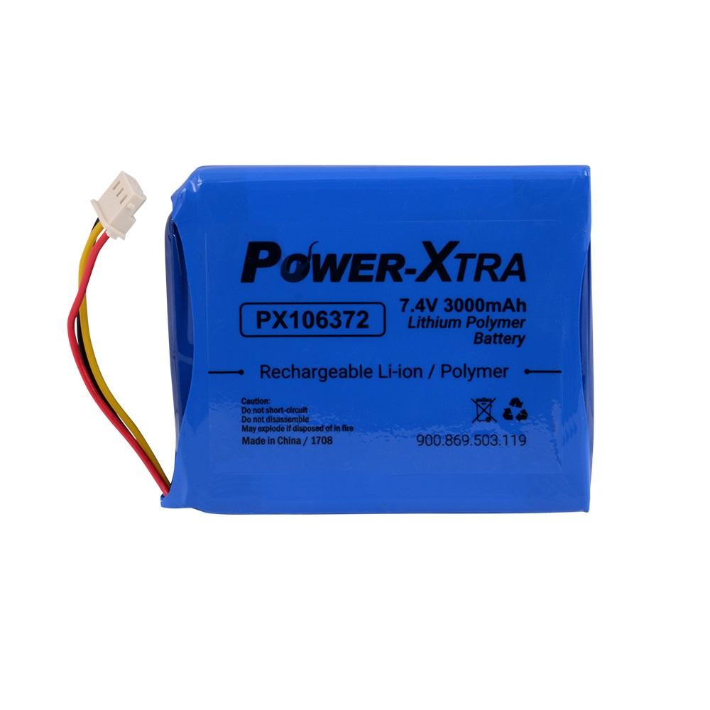 Power Xtra 2S1P - 7.4V 3000 mAh - PX106372 - Li-Polymer Batarya - Devresiz-Soketli