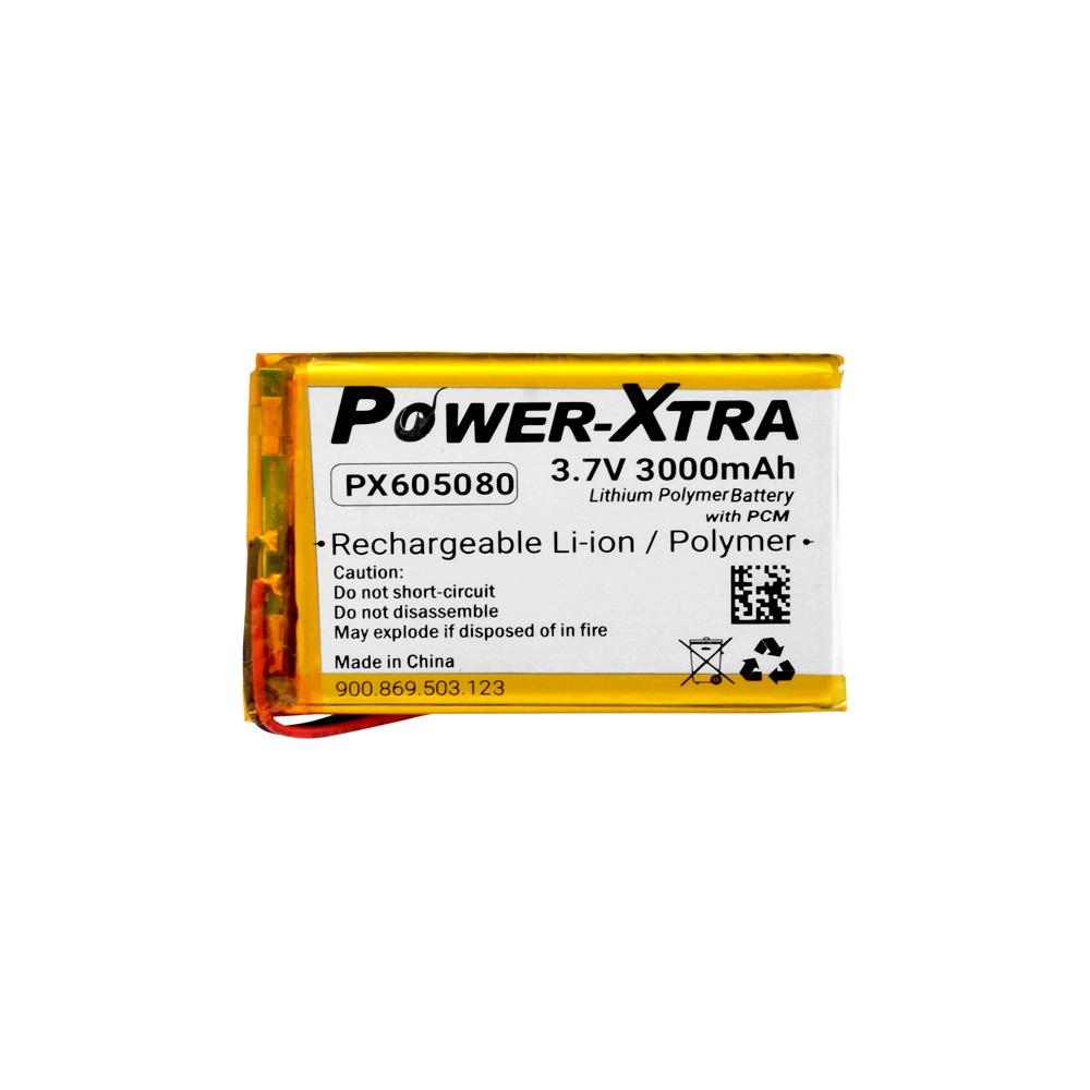 Power-Xtra PX605080 - 3.7V 3000 mAh Li-Polymer Pil - Devreli - 2.0A