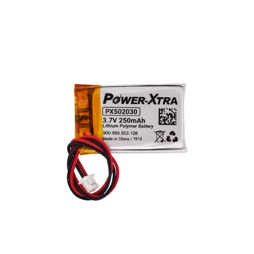 Power-Xtra PX502030 - 3.7V 250 mAh Li-Polymer Pil - Devreli-Soketli-10cm