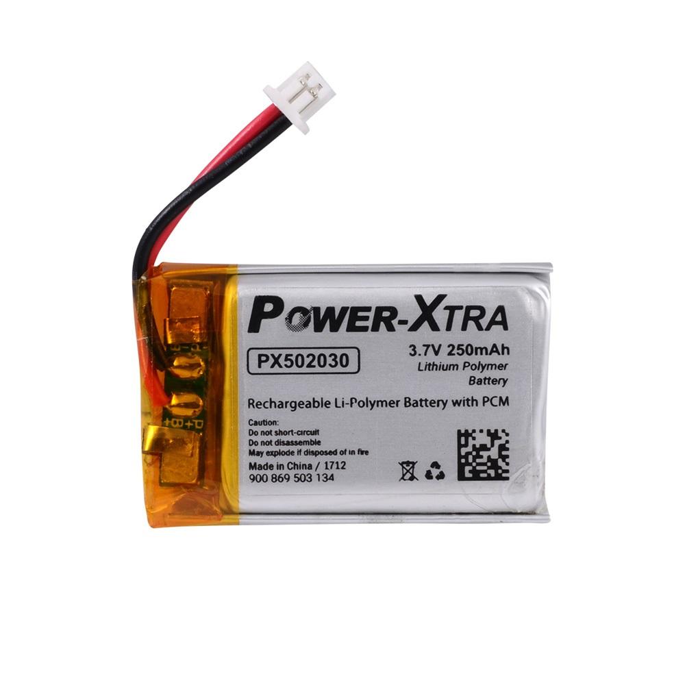 Power-Xtra PX502030 - 3.7V 250 mAh Li-Polymer Pil - Devreli-Soketli-1.5cm