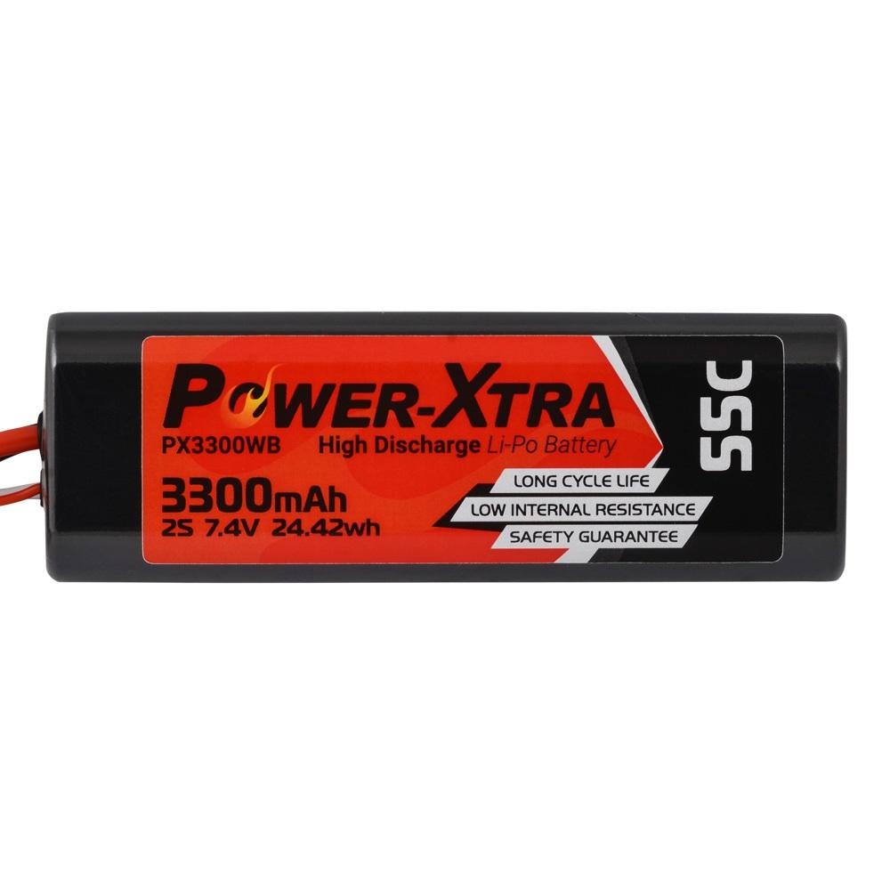 Power-Xtra PX3300WB - 2S1P - 7.4V 3300 mAh Li-Polymer Pil -55C