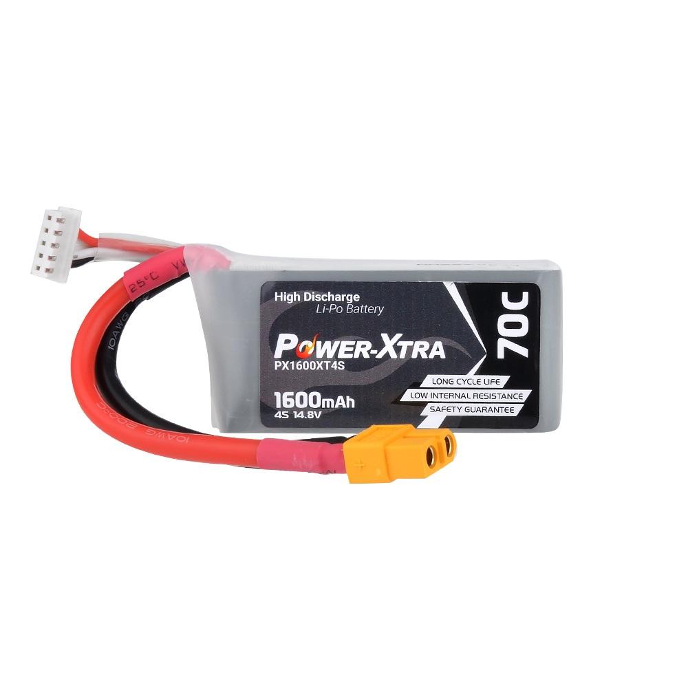 Power-Xtra PX1600XT4S - 4S1P - 14.8V 1600 mAh Li-Polymer Pil -70C