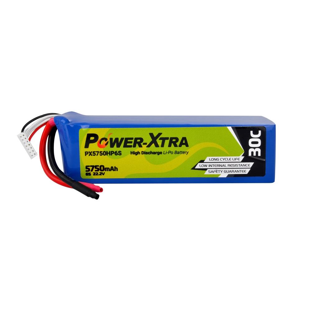 Power-Xtra PX5750HP6S -6S1P - 22.2V 5750 mAh Li-Polymer Pil -30C