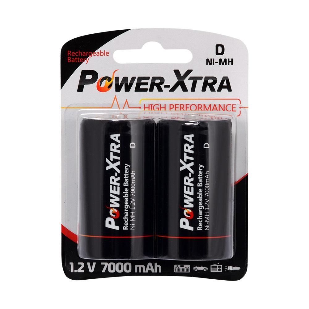 Power-Xtra 1.2V 7000 Mah D Size Şarjlı Pil - 2li Blister(i)