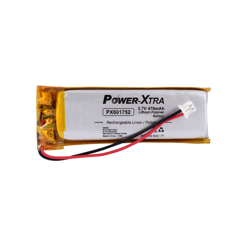 Power-Xtra PX601752 - 3.7V 470 mAh Li-Polymer Pil - Devreli-Soketli