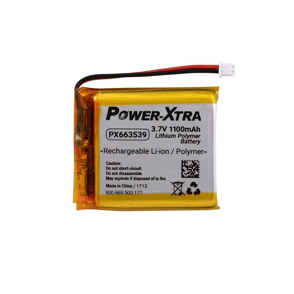 Power-Xtra PX663539 - 3.7V 1100 mAh Li-Polymer Pil - Devreli-Soketli