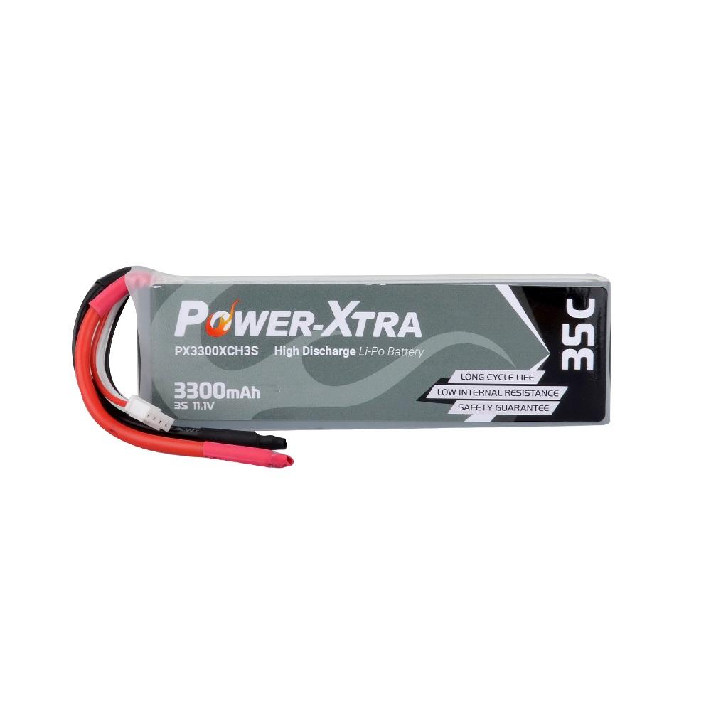 Power-Xtra PX3300XCH3S - 3S1P -11.1V 3300 mAh Li-Polymer Pil -35C