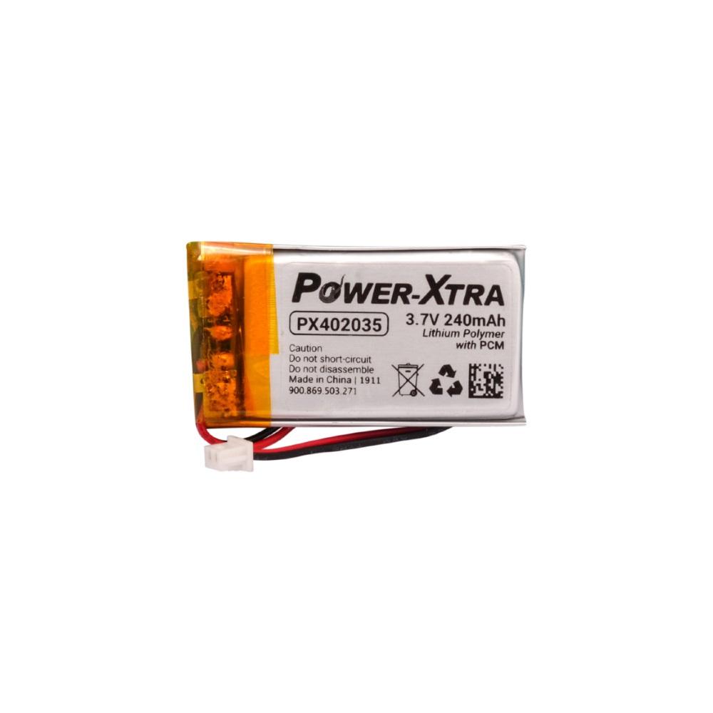 Power-Xtra PX402035 - 3.7V 240 mAh Li-Polymer Pil - Devreli-Soketli-7cm