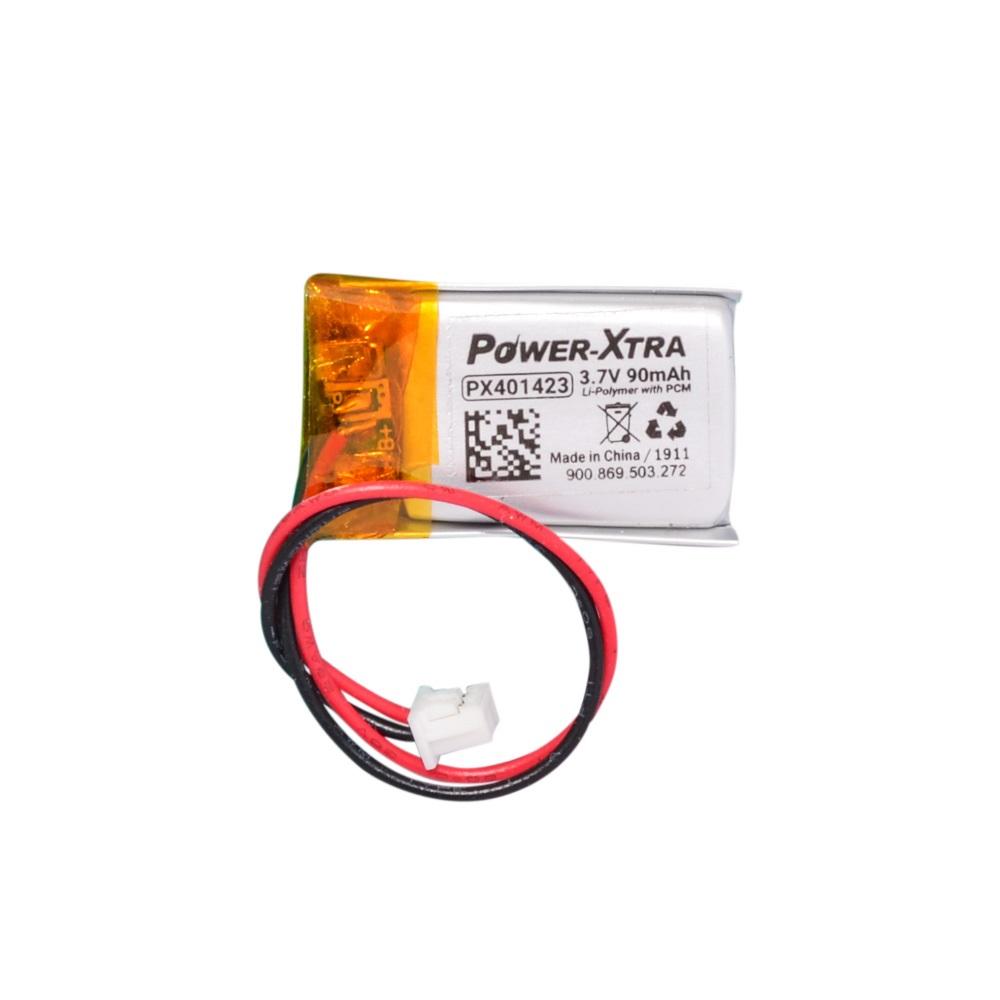 Power-Xtra PX401423 - 3.7V 90 mAh Li-Polymer Pil - Devreli-Soketli-7cm