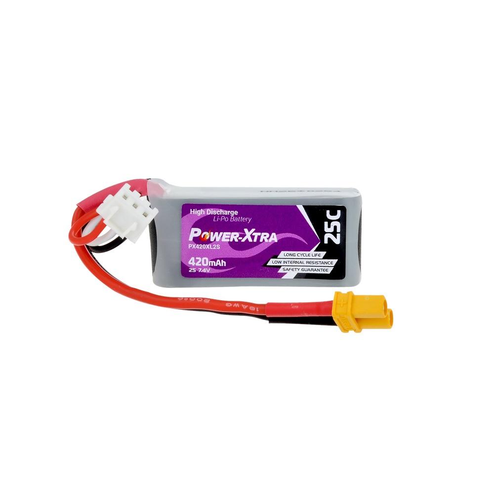 Power-Xtra PX420XL2S - 2S1P - 7.4V 420 mAh Li-Polymer Pil -25C