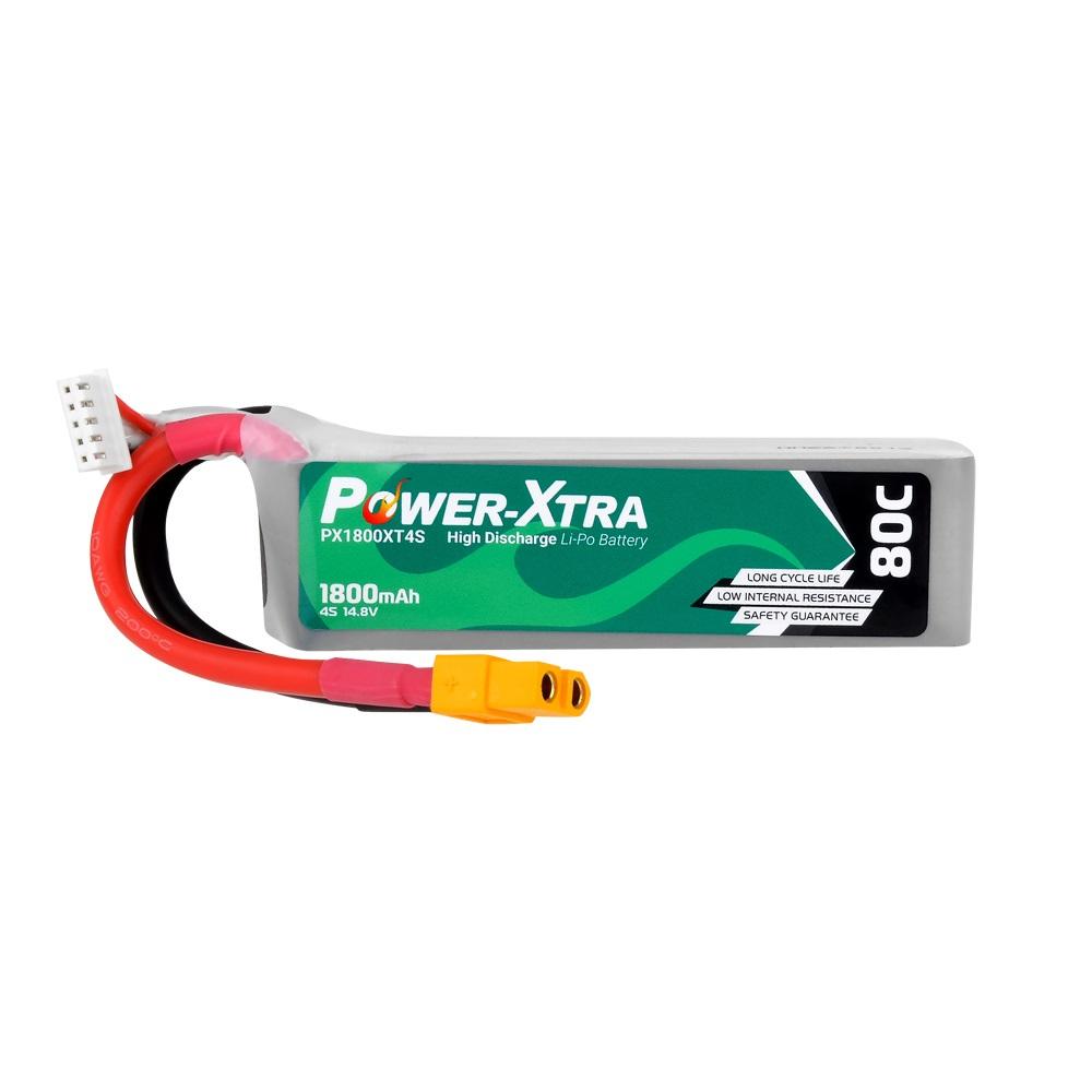 Power-Xtra PX1800XT4S - 4S1P - 14.8V 1800 mAh Li-Polymer Pil -80C