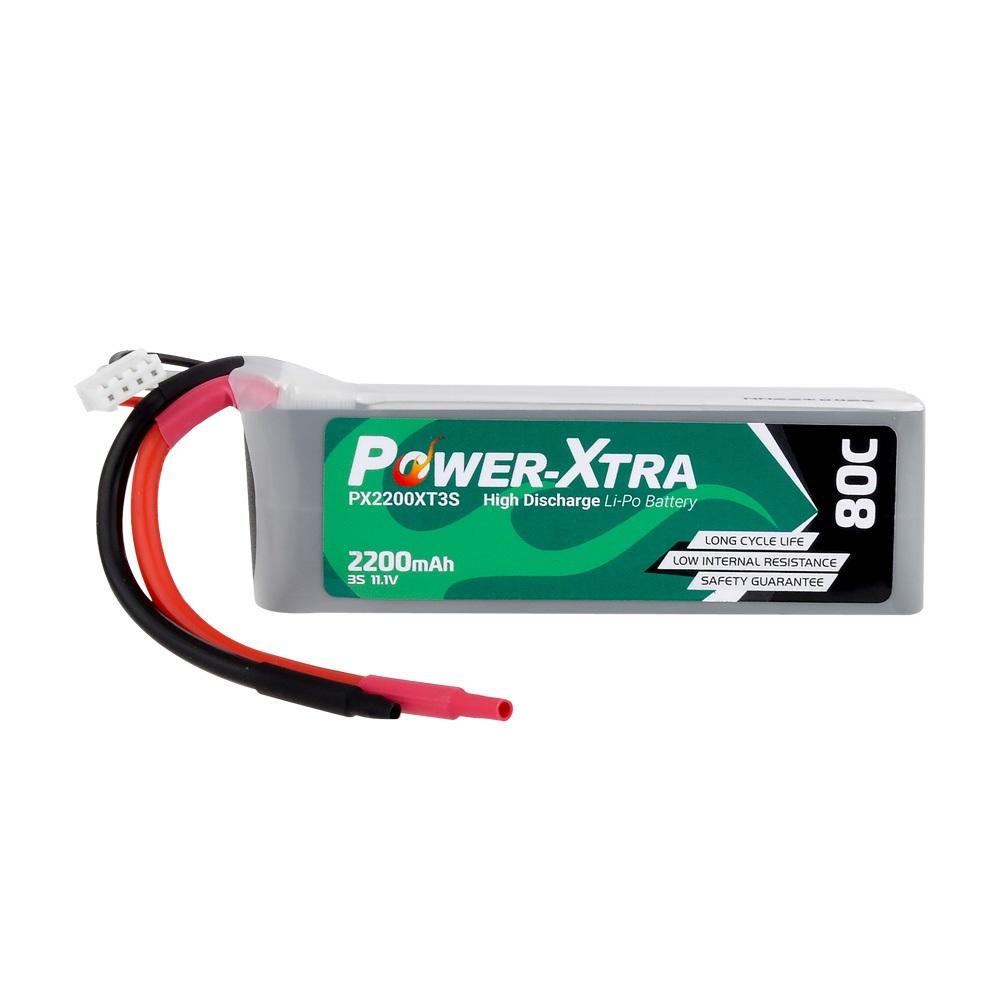 Power-Xtra PX2200XT3S - 3S1P - 11.1V 2200 mAh Li-Polymer Pil -80C