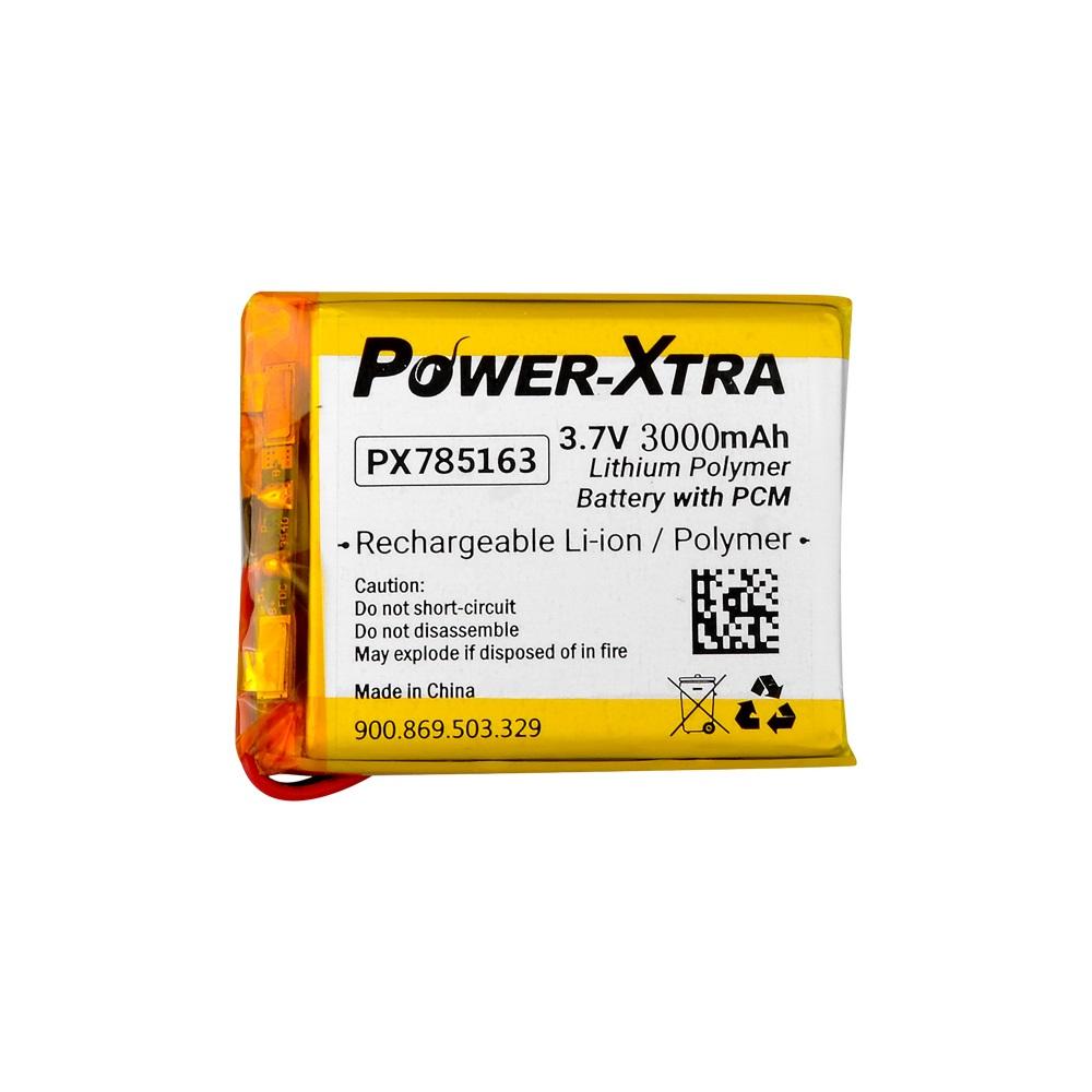 Power-Xtra PX785163 - 3.7V 3000 mAh Li-Polymer Pil - Devreli-3.0A