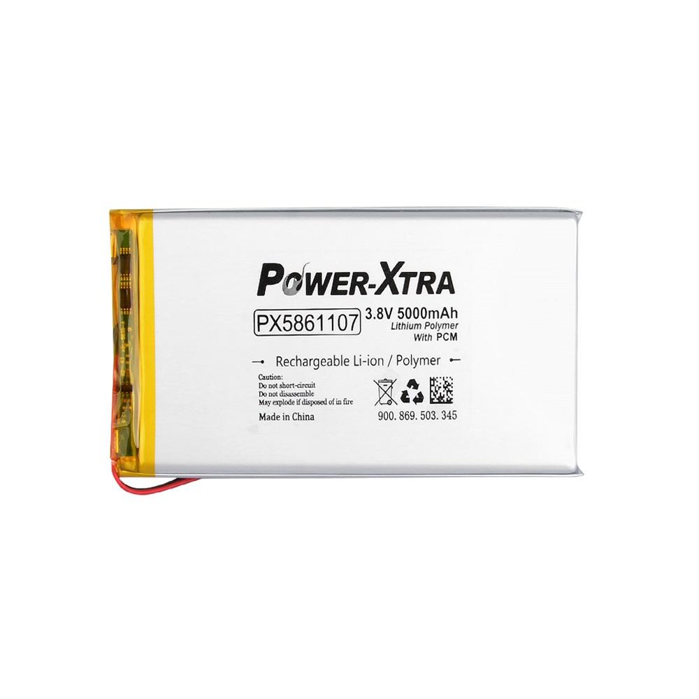 Power-Xtra PX5861107 - 3.8V 5000 mAh Li-Polymer Pil - Devreli - 5.0A