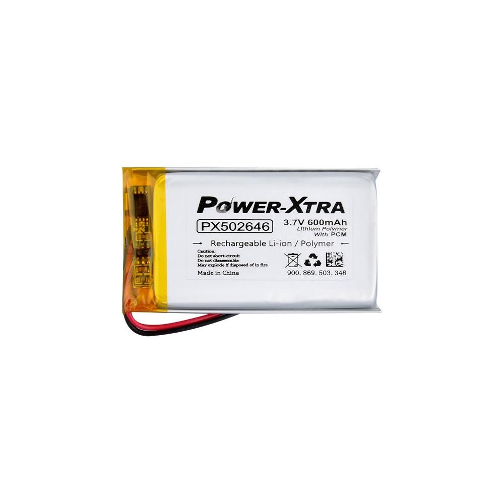 Power-Xtra PX502646 - 3.7V 600 mAh Li-Polymer Pil - Devreli