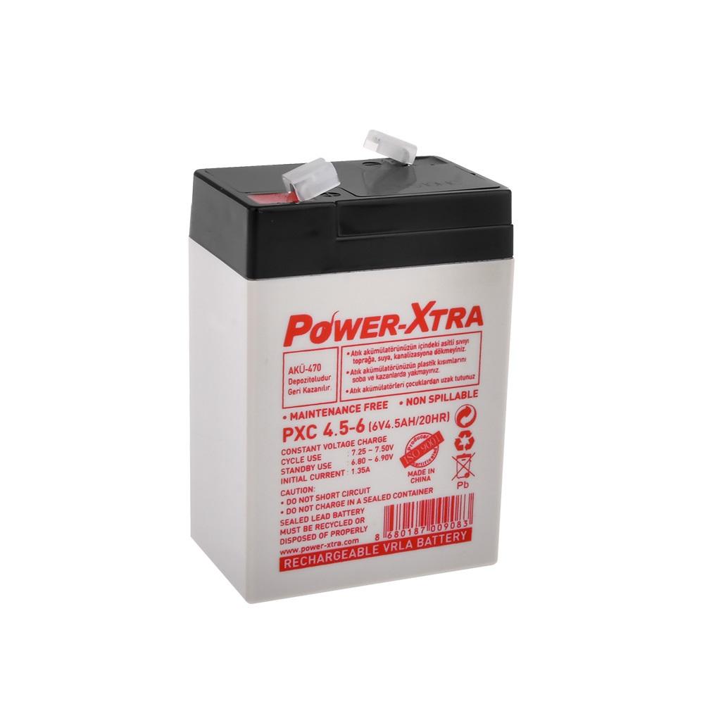 Power-Xtra PXC4.5-6 - 6V 4.5 Ah Bakımsız Kuru Akü