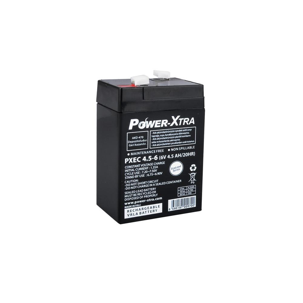 Power-Xtra EcoLead Series - PXEC4.5-6 - 6V 4.5 Ah Kuru Akü