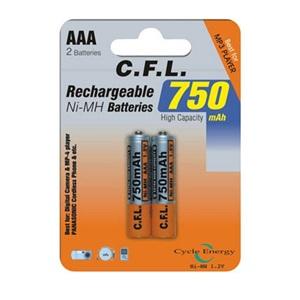 CFL 1.2V 750 Mah AAA İnce Kalem 2Li Blister